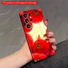 2DFlat Samsung Phone Case Fuzzy Tomato Garden Cat Scene Applicable To Galaxy S23 S24 S25ULTRA S26 A12 A14 A15 A16 A54 A55