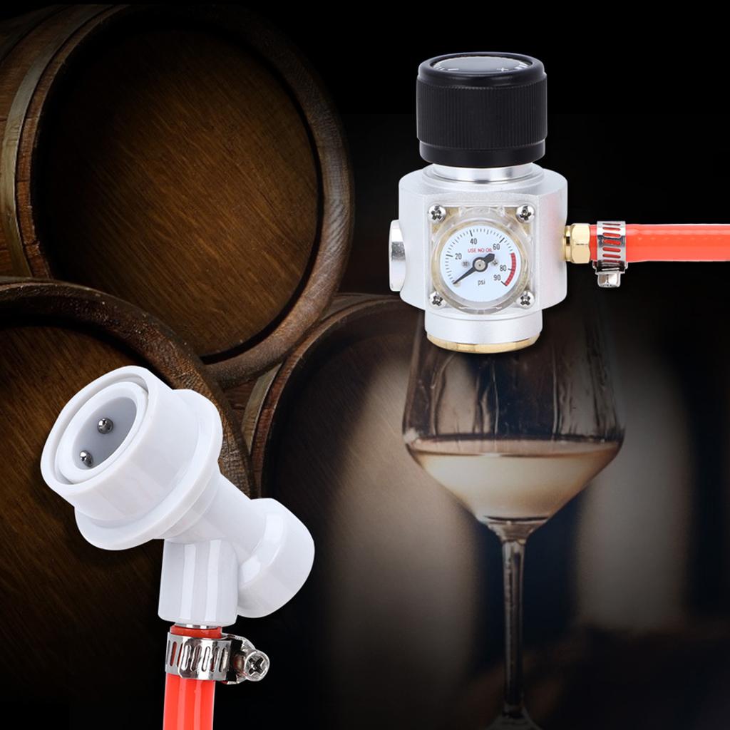 Мини-регулятор газа CO2 5/16 дюймов в сборе с быстроразъемным разъемом для газопровода, манометр