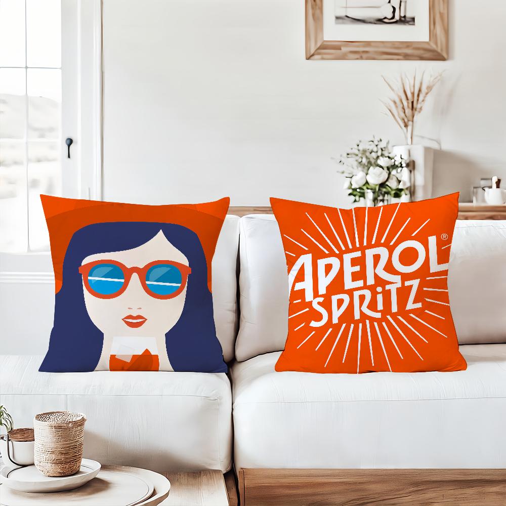 Фланелевая наволочка Aperol Spritz, подходит для спален, гостиных, автомобилей, домашнего декора