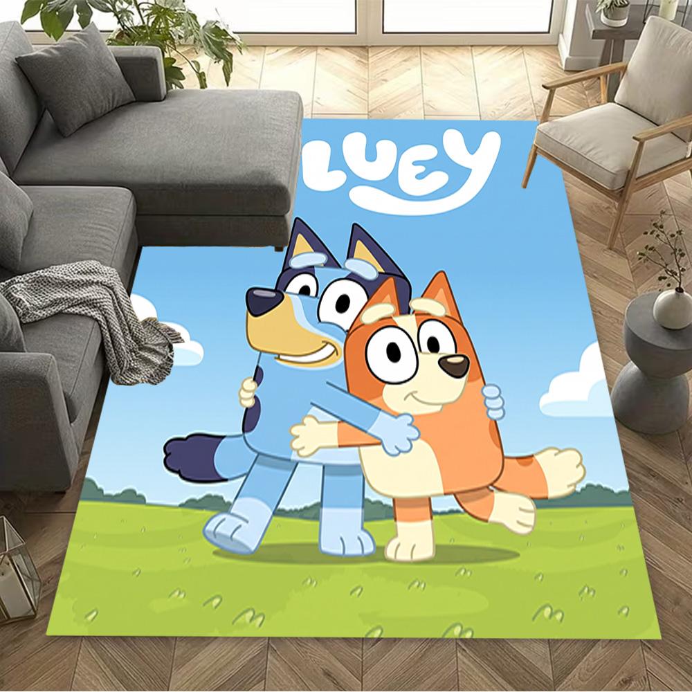 Bluey Bingo Adventure Floor Mat Perfect for Living Rooms Dormitory Dining Room Balcony Antislip Carpet Office home decor Gift for Festivals