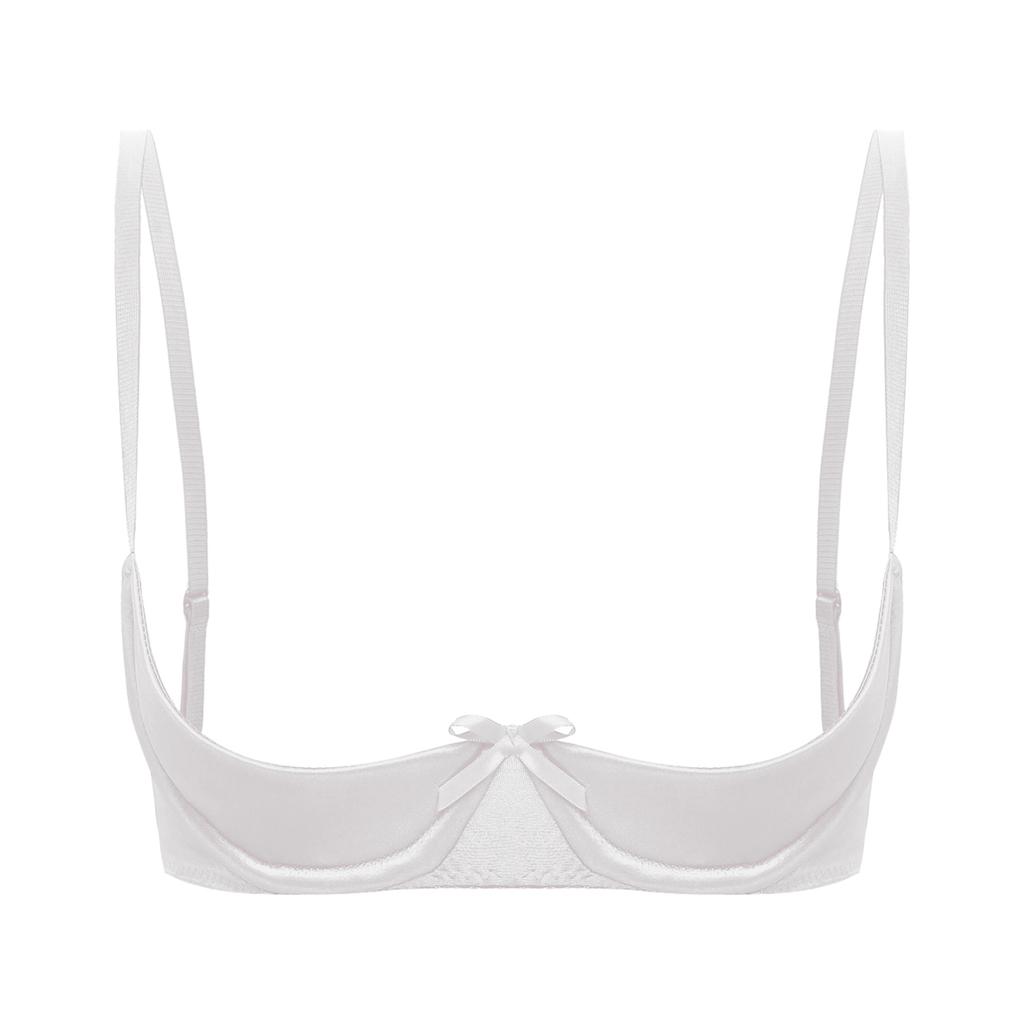 Женское сексуальное атласное белье, регулируемые бретельки на косточках, половина чашки, бюстгальтер-балконет с пуш-ап, нижнее белье