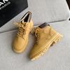 Ботинки Martin женские лето 2025 новые осенние новые короткие ботинки высокие ботинки на платформе локомотивные ботинки ретро британский стиль большие желтые ботинки