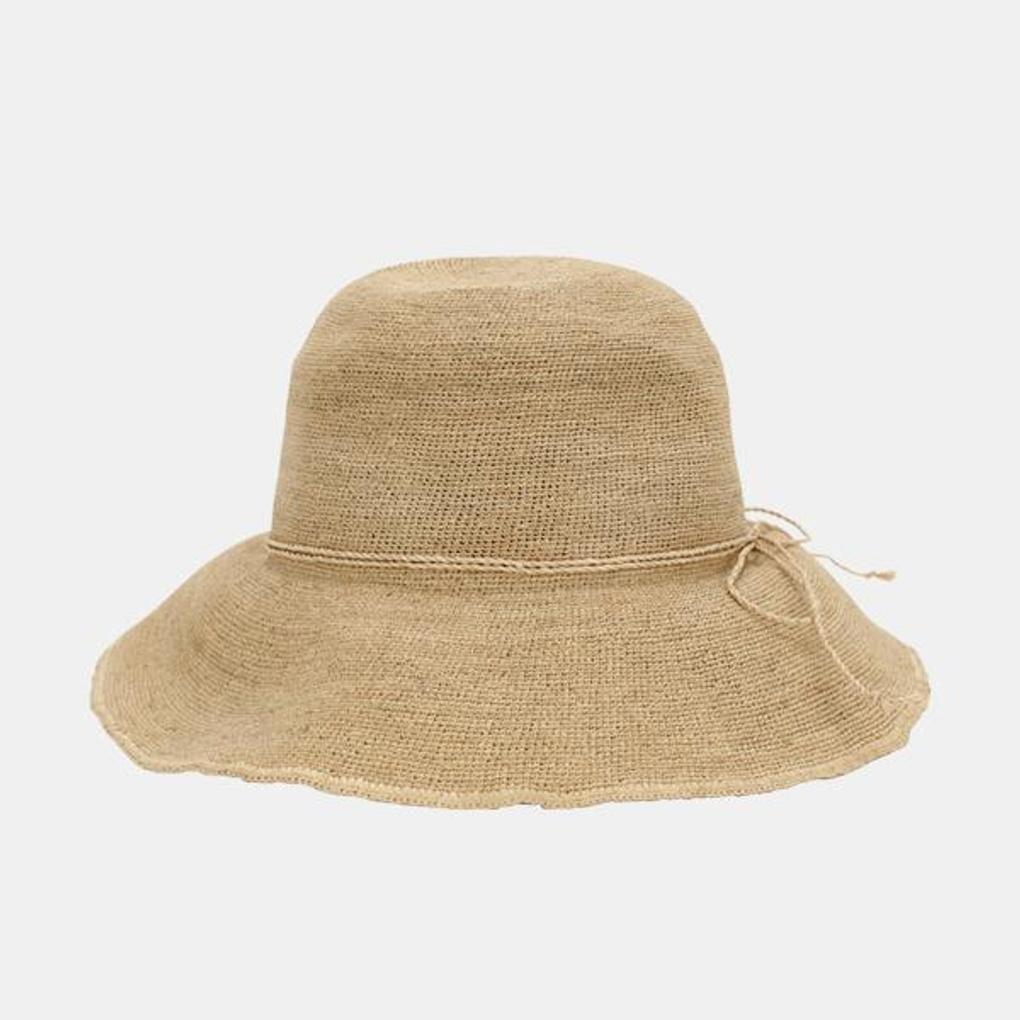 Lcate Women's Ribbon Straw Hat Summer Raffia Vacation Wide Brim Floppy Hat LAN005