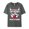 My Bowling Technique Is Top Secret Funny Bowling Bowler Mens Clothing Plus Size Breathable Tshirt Harajuku