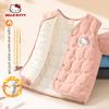 Hello Kitty Children's Vest for Girls, Fleece-Lined and Thickened Cotton-Padded Inner Wear, Baby Top for Winter Layering