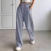Women's Explosive Striped Casual Trousers Straight Legs