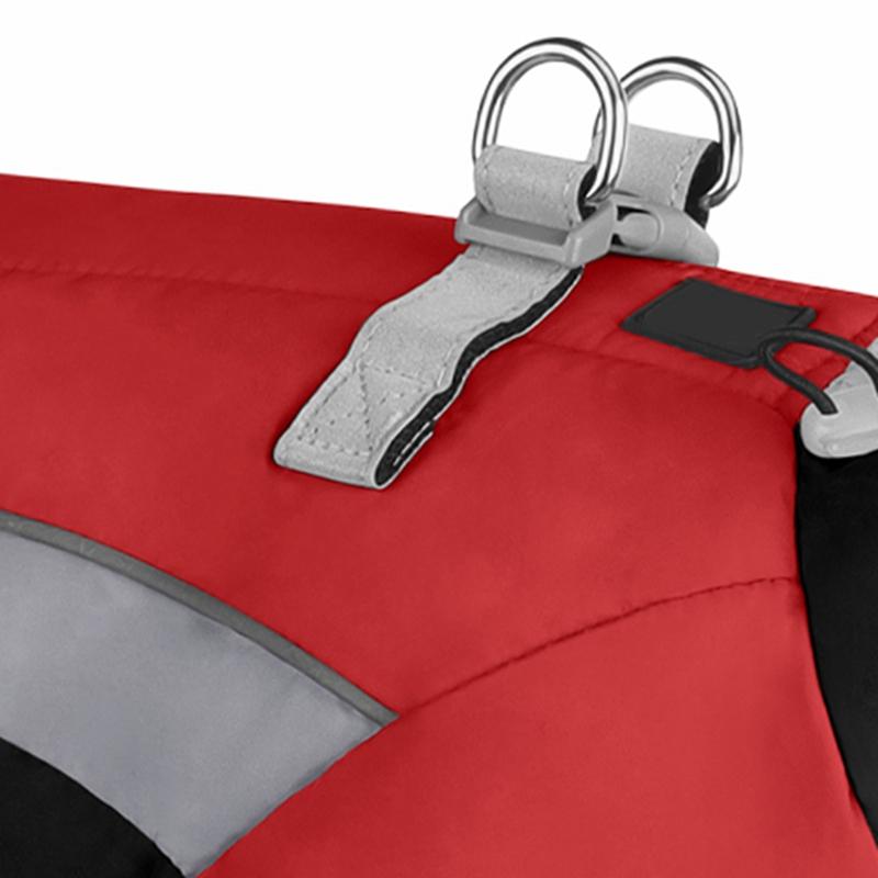 Warm Dog Coat 4 Legs Fullbody Covered Windproof Winter Dog Vest with Harness Reflective Turtleneck Dogs Snowsuit Puffer Jacket