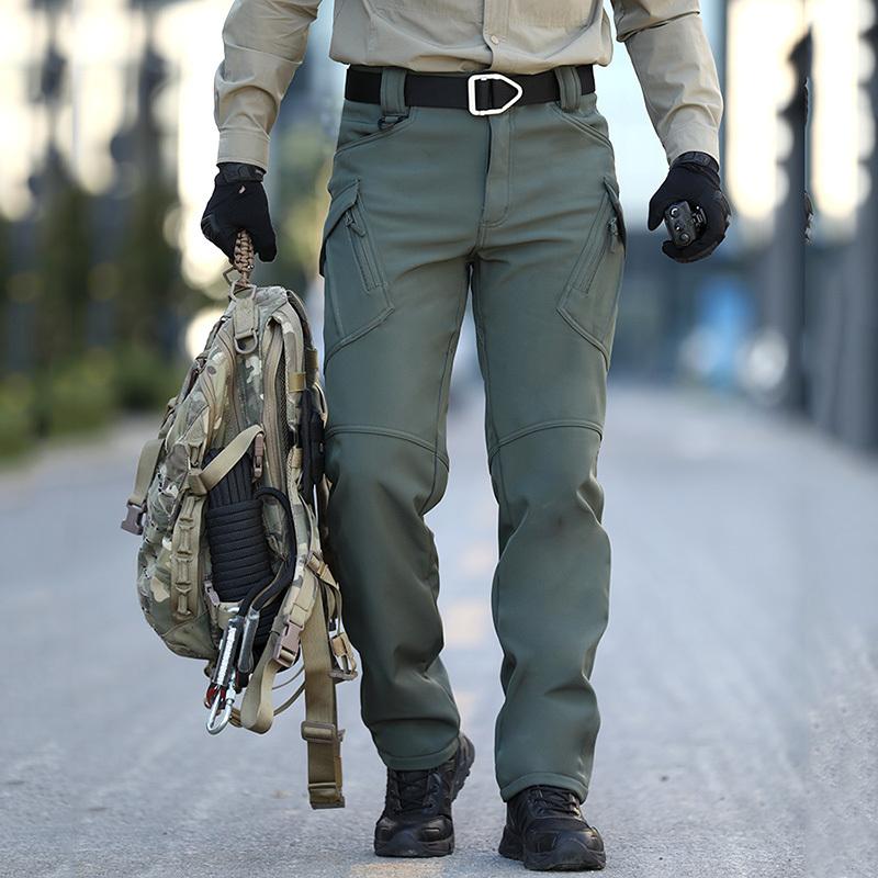 Зимние мягкие военные тактические брюки, мужские водонепроницаемые теплые брюки-карго на флисовой подкладке, повседневные ветрозащитные брюки для пешего туризма, катания на лыжах, сноуборде, снега, уличные брюки