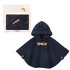 MIKI HOUSE HOT BISCUITS Cloak Set (Boxed) for Boys and Girls, Baby Clothes, Baby Gift, Navy, One Size Fits All (70-90cm), Product Number: 74-9988-498