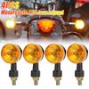 4Pcs Motorcycle Turn Light Amber Directional Lamp 12V Side Marker For Honda Yamaha Suzuki Kawasaki Cafe Racer Cruiser Chopper