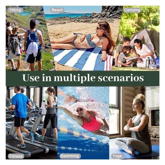 Магнитное банное полотенце, впитывающее полотенце для плавания с защитой от песка, быстросохнущее пляжное полотенце с магнитной застежкой для путешествий, кемпинга, походов