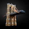 Gobricks MOC The Brooklyn Bridge Bricks Model New York Cable Stayed East River Suspension Bridge Building Block Toys Gift