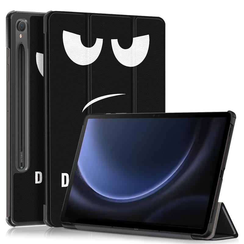 Flip Leather Case for Samsung Tab S9 FE Case 10.9 Inch Cute Paint Smart Cover for Funda Galaxy Tab S9 Fe Tab S9 Case Kids Protection Cover