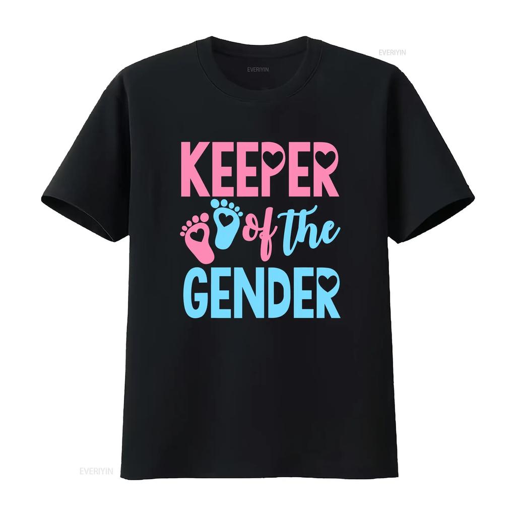 Gender Reveal Keeper Of The T Shirt Vintage Washed Designer Clothes Streetwear Comfortable Fashion Versatile Slightly Homme