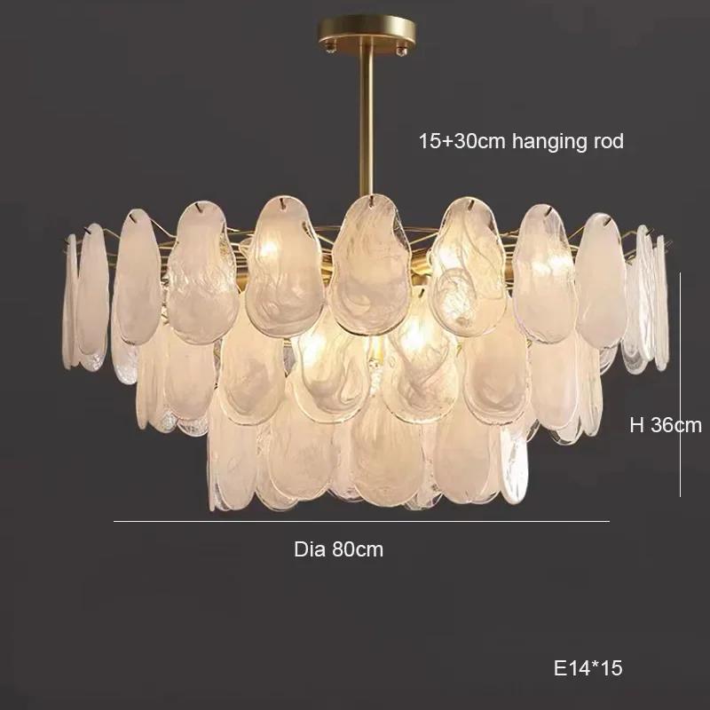 Французский стиль роскошная гостиная подвесной светильник светодиодный свет постмодерн стеклянный подвесной светильник украшение дома ресторан гостиница освещение