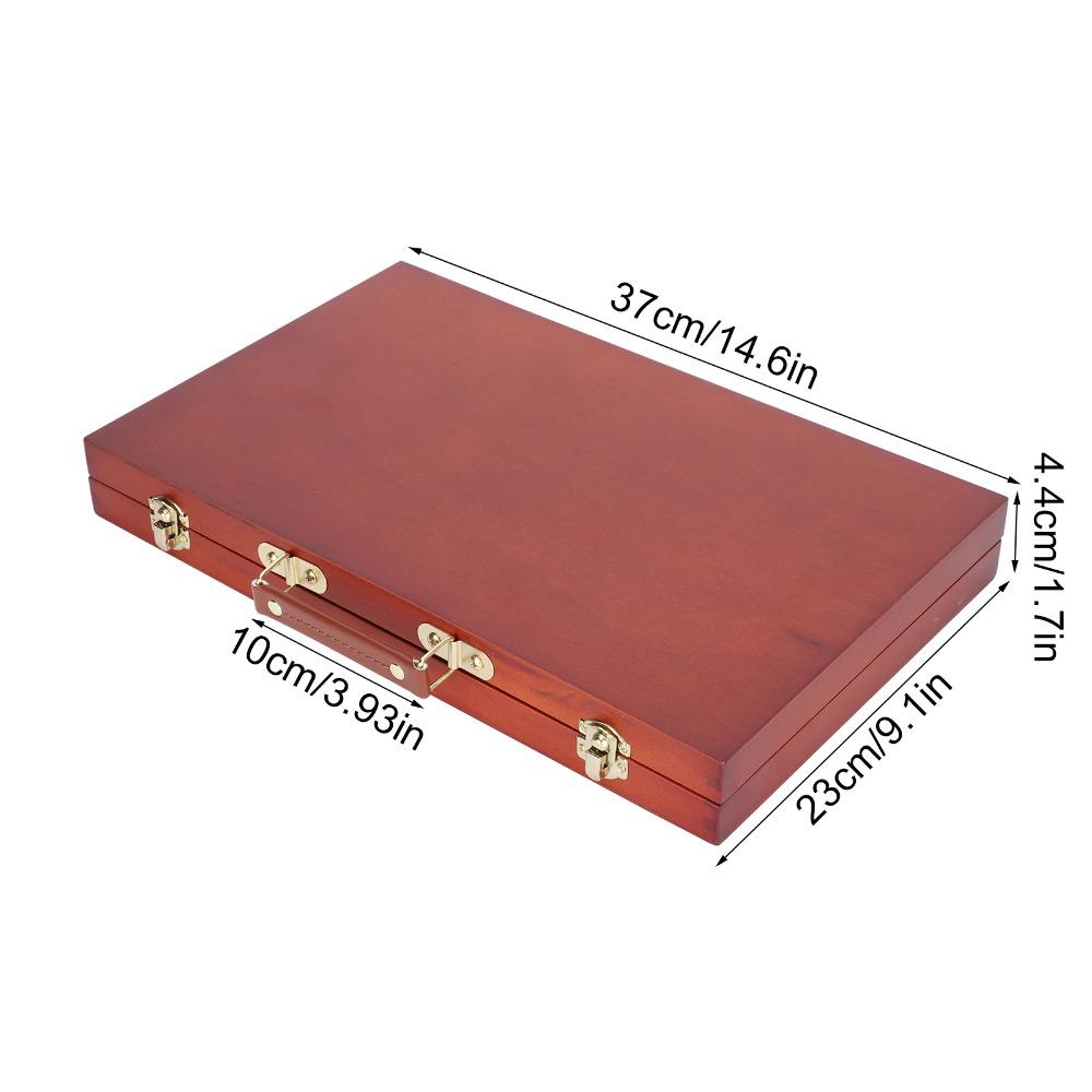 1pcs Multi-functional Design Wooden Painting Storage Box Artist Tool Storage Box Outdoor Sketching