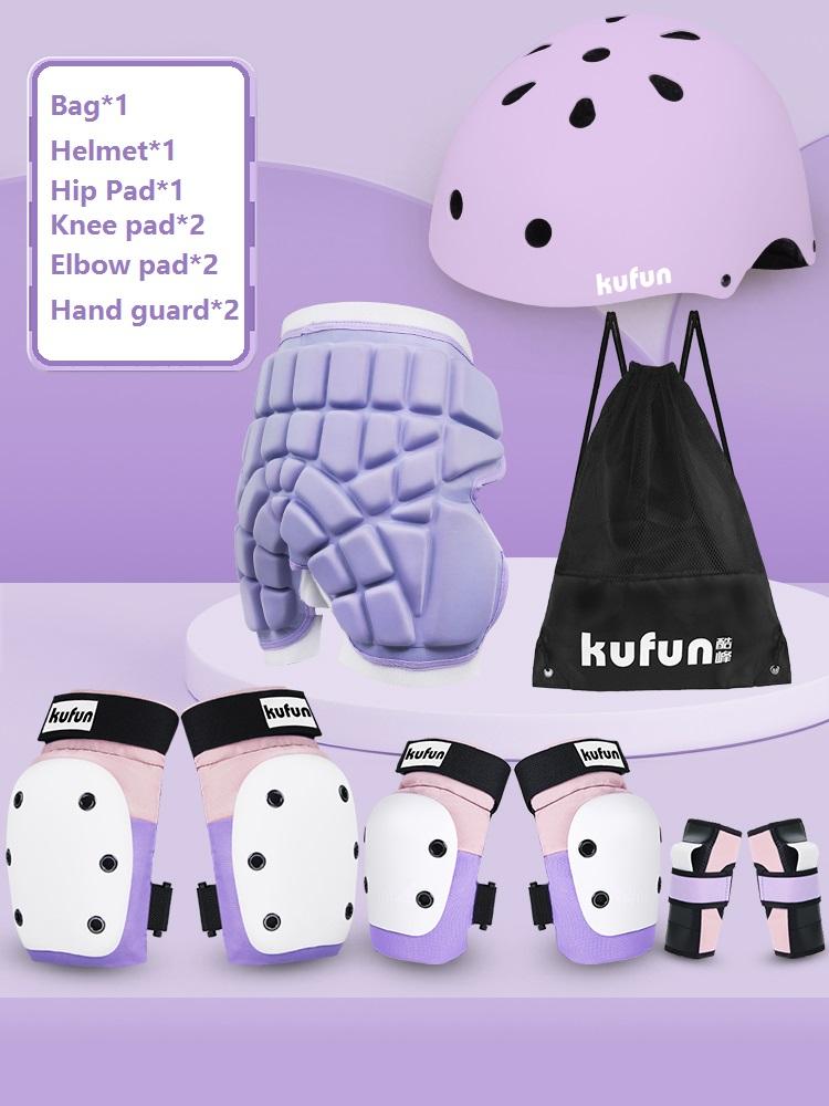 KUFUN Sport защитный комплект наколенник локоть скейтборд катание на коньках девочки мальчики розовый мужчины женщина протектор роликовые коньки жесткий