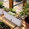 Rectangle Self Watering Planter,Garden Window Sill Planter Sturdy Flower Pot for Home Balcony Indoor