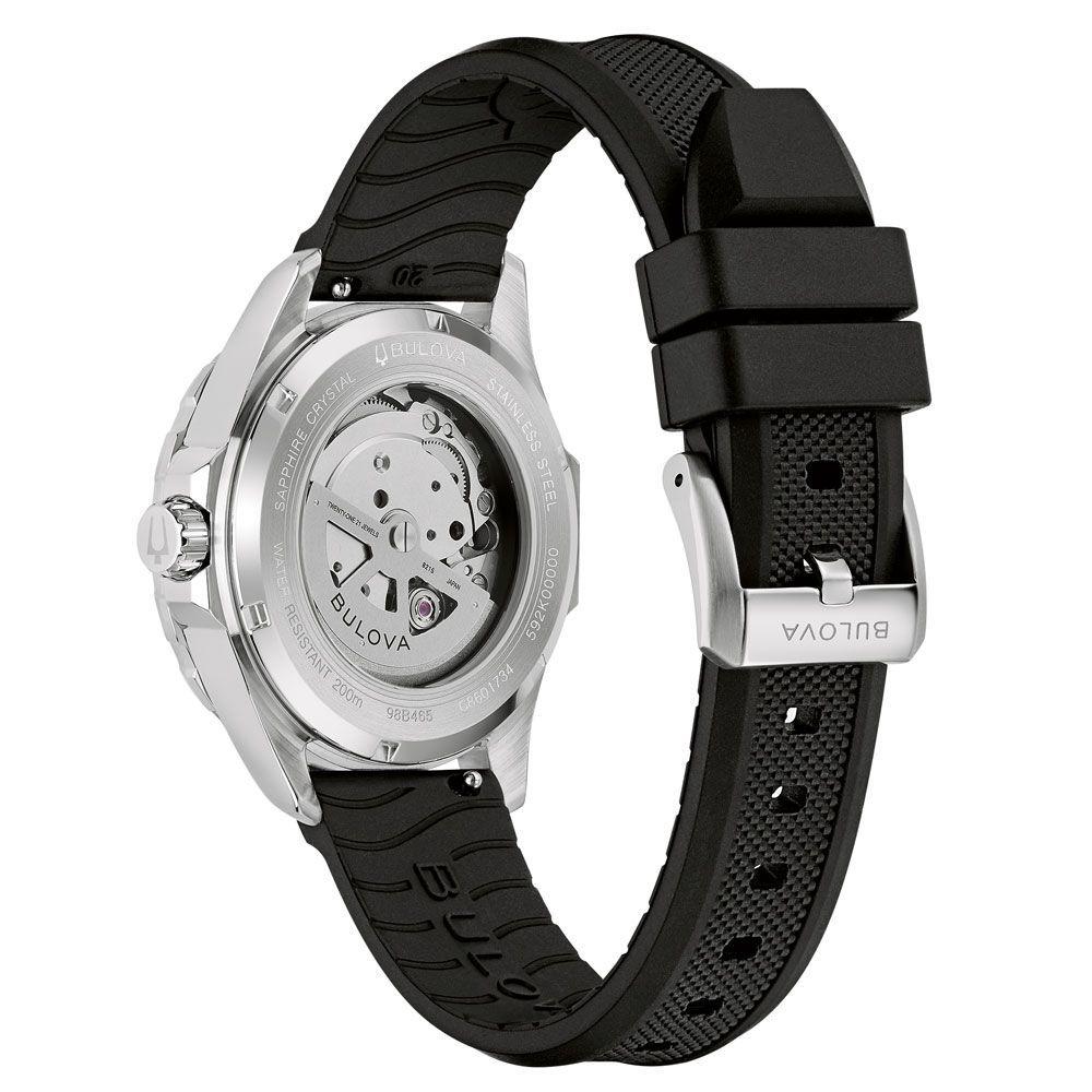 Использованный [Подарок: Полотенце для рук BULOVA] Часы BULOVA Мужские Автоматическая заводка Marine Star Черные 98B465 Официальный продукт для внутреннего рынка 3 года гарантии производителя