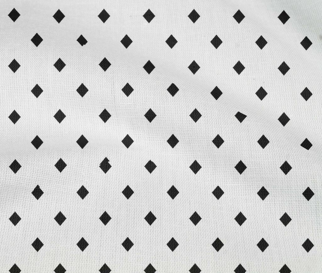 oneOone Cotton Flex Black Fabric Argyle Check Sewing Material Print Fabric By The Yard 40 Inch