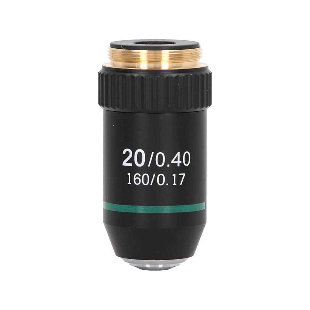 Achromatic Objective Brass Chrome Plated 20X Microscope Objective Lens Interface 20.2mm