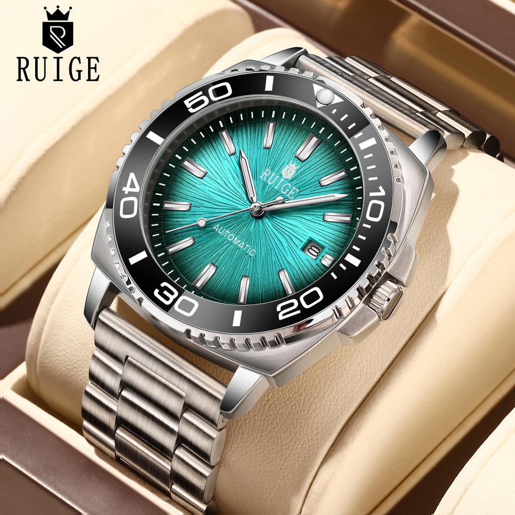 Men's Fully Automatic Mechanical Watches Calendar Stainless Steel Fashion Men's Night Light Waterproof Watch