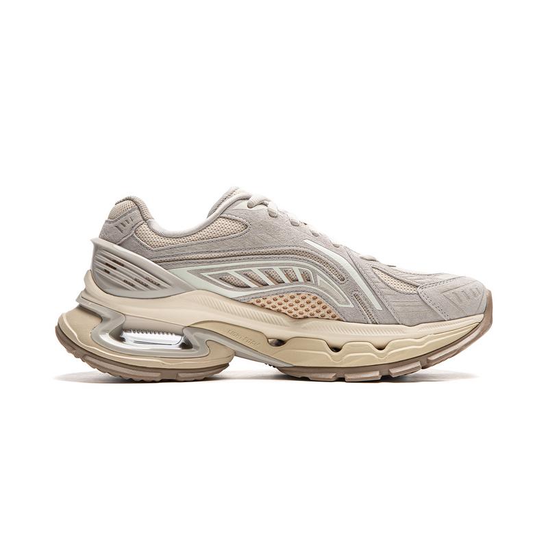 Li Ning Lijun BOW Trend Series универсальные повседневные туфли с низким верхом мужские повседневные туфли светло-серого цвета AZGU061-1