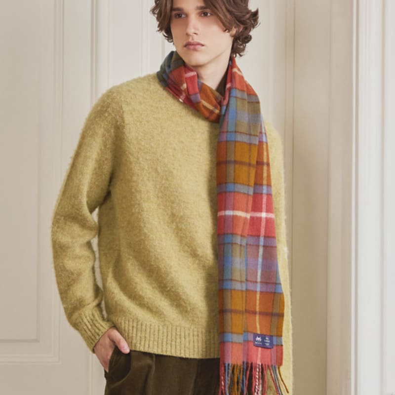 ABRAHAM MOON Шаль-шарф из мериносовой шерсти 50 см - Античный Бьюкенен