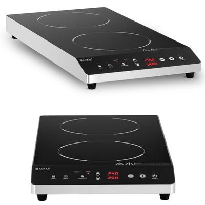 Регулируемая индукционная плита с 2 конфорками, диаметр 26 см, LED, 1800 Вт