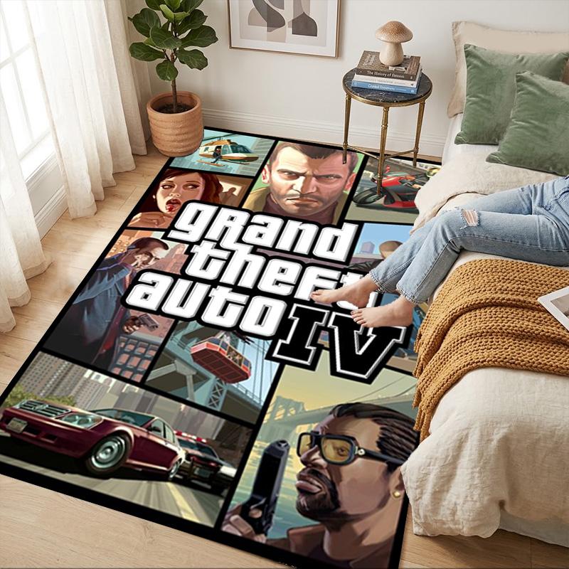 Gta Iv Гостиная Нескользящий Ковер Мягкий Ковер для Спальни Игровой Комнаты Дивана Офиса Домашний Декор Придверный Коврик Рождественский Подарок C9211714