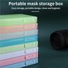 Портативный чехол для хранения защитных масок для лица, многоразовый пылезащитный пластиковый органайзер для защиты рта, однотонный, с синим принтом