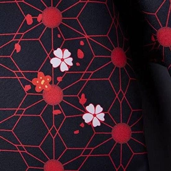 Dudode Fox Sakura Japanese Style Hanten Long Happi Festival Costume Mens Womens Unisex