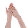 Accessories Arm Cool Solid Mittens Sunscreen Protection Half Finger Sleeves Fingerless Long Gloves