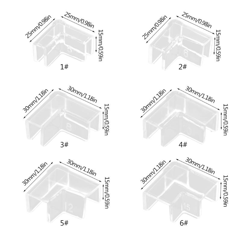 4 шт. Защита кромок стекла аквариума, акриловая защита, инструменты для аквариума, защита от ударов для стекла аквариума