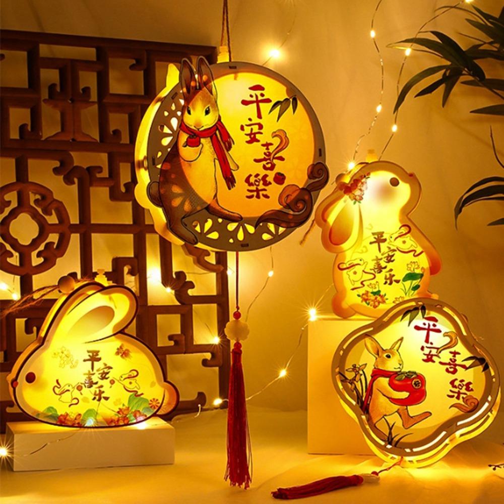 Paper Festival Lantern Material Pack Chinese Ancient Style Handheld Lantern Cultural Event