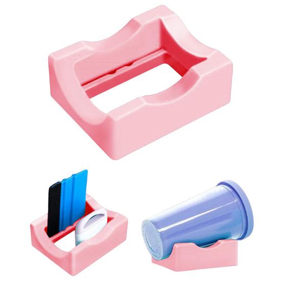 Силиконовый подстаканник со встроенным слотом для поделок, небольшая гибкая подставка для виниловых наклеек, аксессуар для украшения кружек