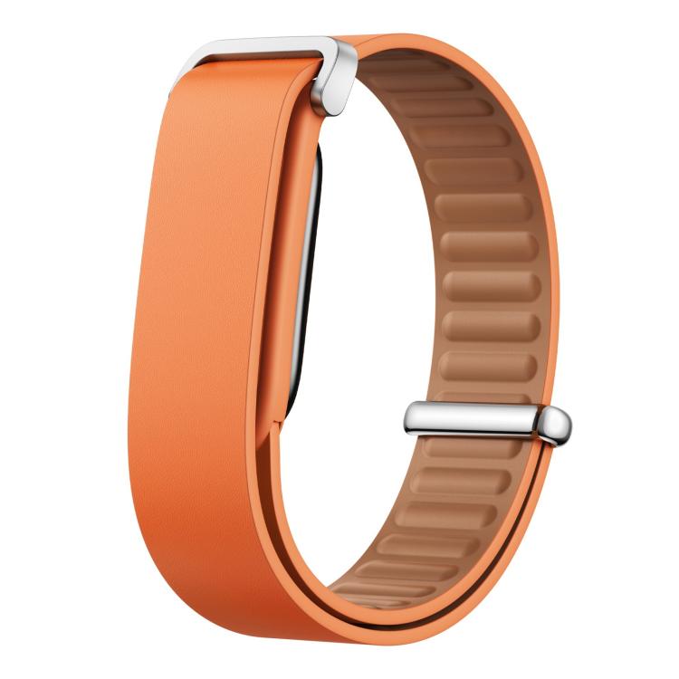 Smooth Buckle Closure Loop Genuine Leather Watch Band For Google Fitbit Air, Ergonomic Adjustable Replacement Wrist Strap