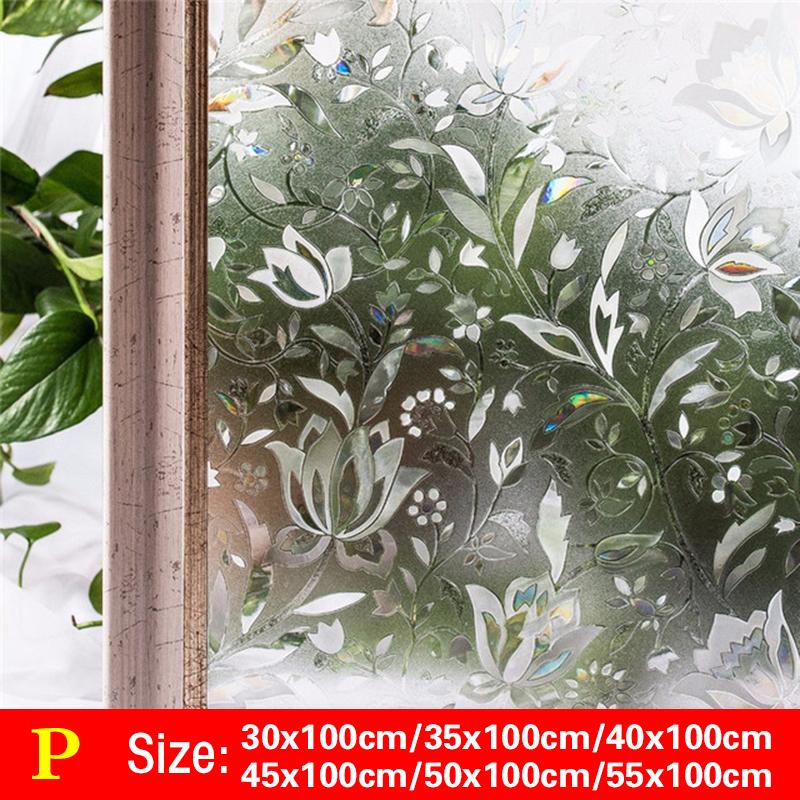 1Roll Stained 3D Decorative Privacy Anti UV Window Glass Film Sticker Self-adhesive Stickers