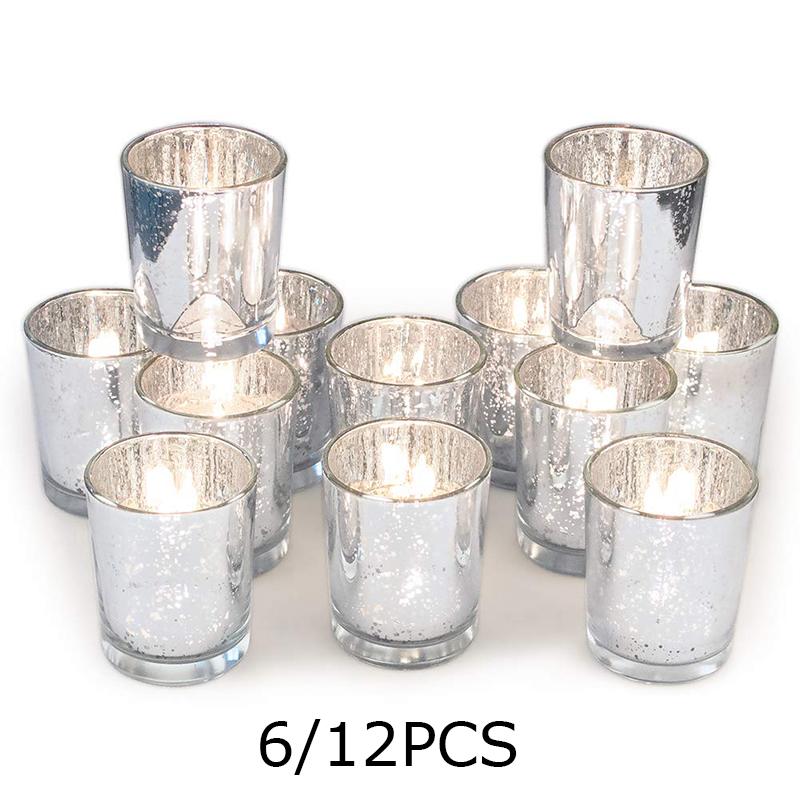 6/12 шт. Подсвечник для чайной свечи Фестивальный Расписной Полупрозрачный Стакан-Вертолет Украшение для Стола на Вечеринку Домашний Поднос для Свечей Создание Атмосферы
