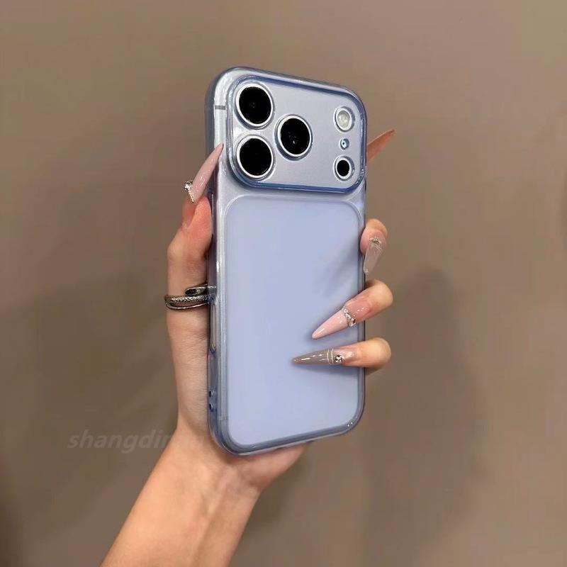 Противоскользящий матовый прозрачный чехол для Apple 17 Pro Max, 16, 15 и 14 - Большое окно, Мягкий корпус, Ультратонкий дизайн