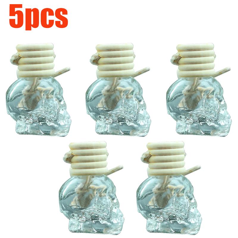 Автомобильный освежитель воздуха диффузор ароматерапия эфирное масло флакон подвесной прозрачный череп флакон духов очищающий автомобильные аксессуары