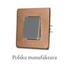 Włącznik światła pojedynczy szary jednobiegunowy stal szczotkowana pvd copper