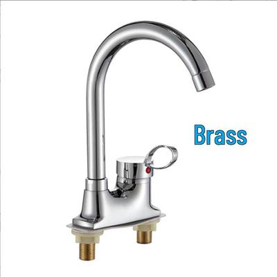 TLXT Большой Изогнутый Латунный Смеситель для Раковины Горячей и Холодной Воды