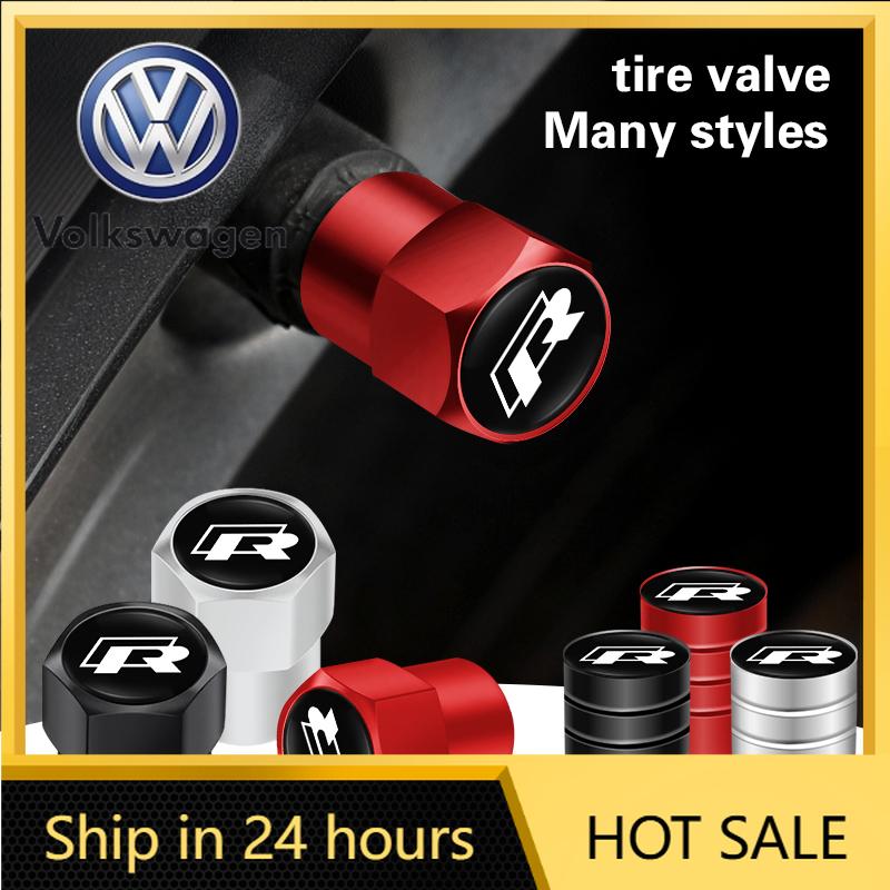 2026 New For VOLKSWAGEN VW Car Styling Metal Car Tire Valve Caps Dust Prevention Accessories For R Volkswagen Magotan R-Line Tou