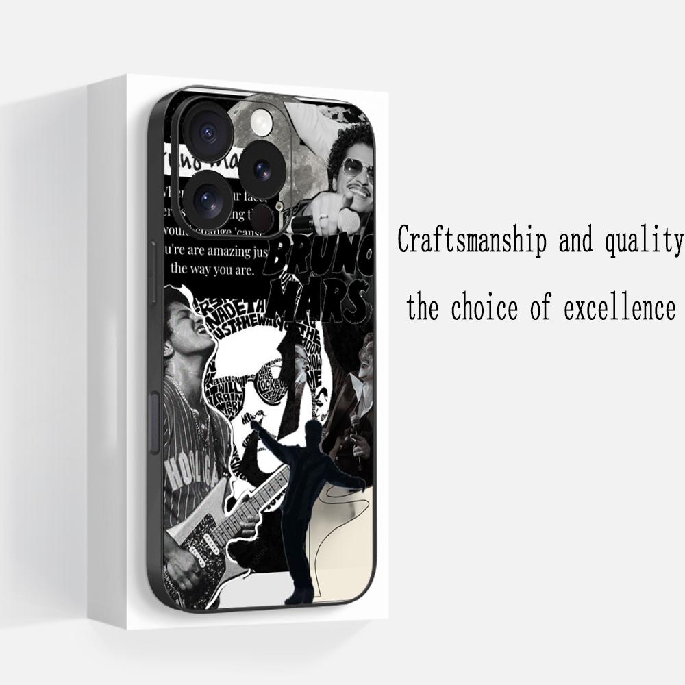 Bru-no cool singer fashion design Phone Case For iPhone 17 16 e 15 14 13 12 Plus Mini Pro Max Soft black Shockproof Cover