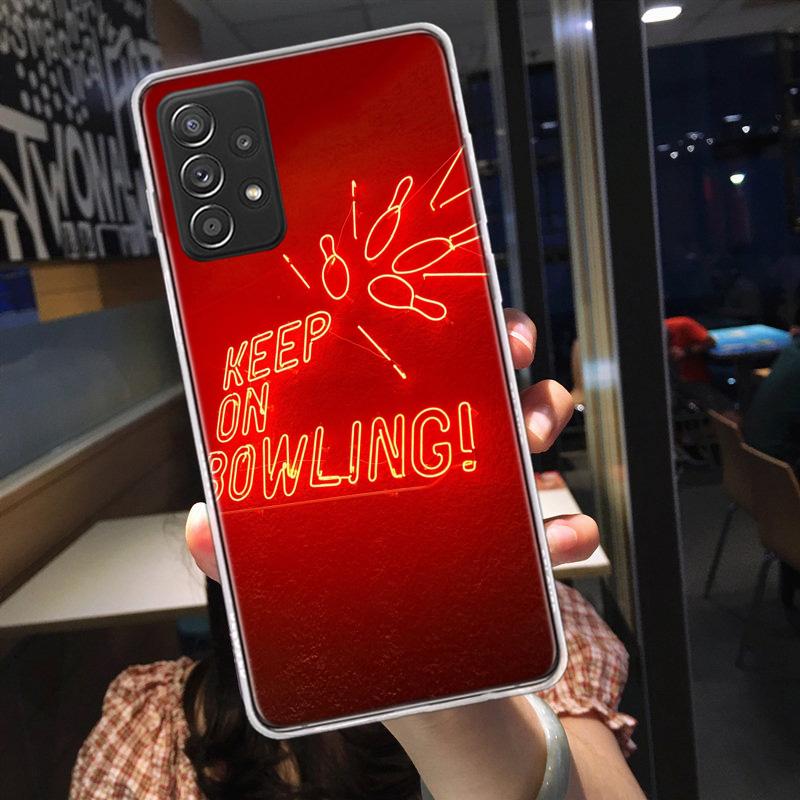 Чехол для телефона с развлечениями в боулинге для Samsung A54 A57 A37 A17 A14 A15 A12 A24 A34 A55 A35 A25 A52S A07 A05S A04S A22 A