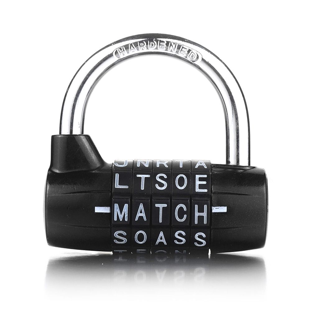 Travel Code Password Lock Door Cabinet Drawer Lock Luggage Padlock 5 Letter Combination Padlock