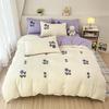 2025 New Printed Duvet Cover with Bed Sheets and Pillowcases, Unfilled Washed Cotton, Full Size Light Luxury Home Bedding Set