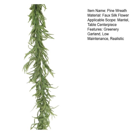 1 шт/2 шт искусственная гирлянда из норфолкской сосны 6 футов реалистичный венок из искусственных сосновых иголок рождественская гирлянда из зелени для украшения каминного стола в помещении