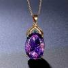 Yunjin Hot Sale Women's Fashion Luxury Amethyst Pendant Necklace Amethyst Gemstone Necklace